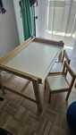 Biurko rosnące IKEA FLISAT + dwa krzesełka