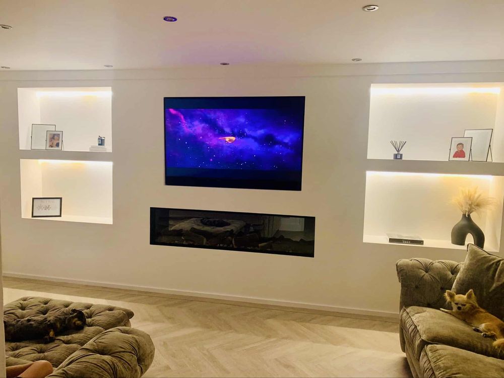 Paredes Decorativas com Nichos e LED | Personalizadas