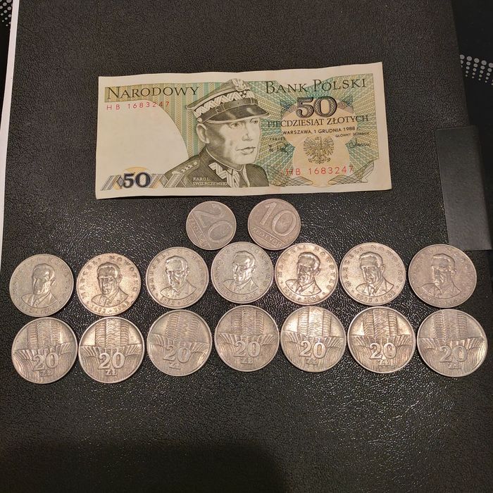 Monety 1 marka 1909 rok,1 zl, 2 zł, 5 zł, 20, 10, 50 ,100 zł oraz inne