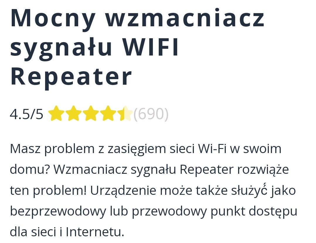 Wzmacniacz wifi  zwiększ siłę sygnału