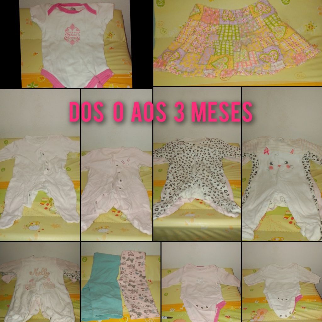 Lote de roupa de menina de 109 peças