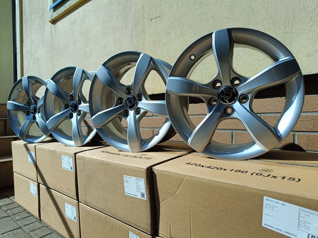 NOWE! Felgi Aluminiowe 15 Cali 5x100 6Jx15 ET29 - Skoda Fabia Rapid