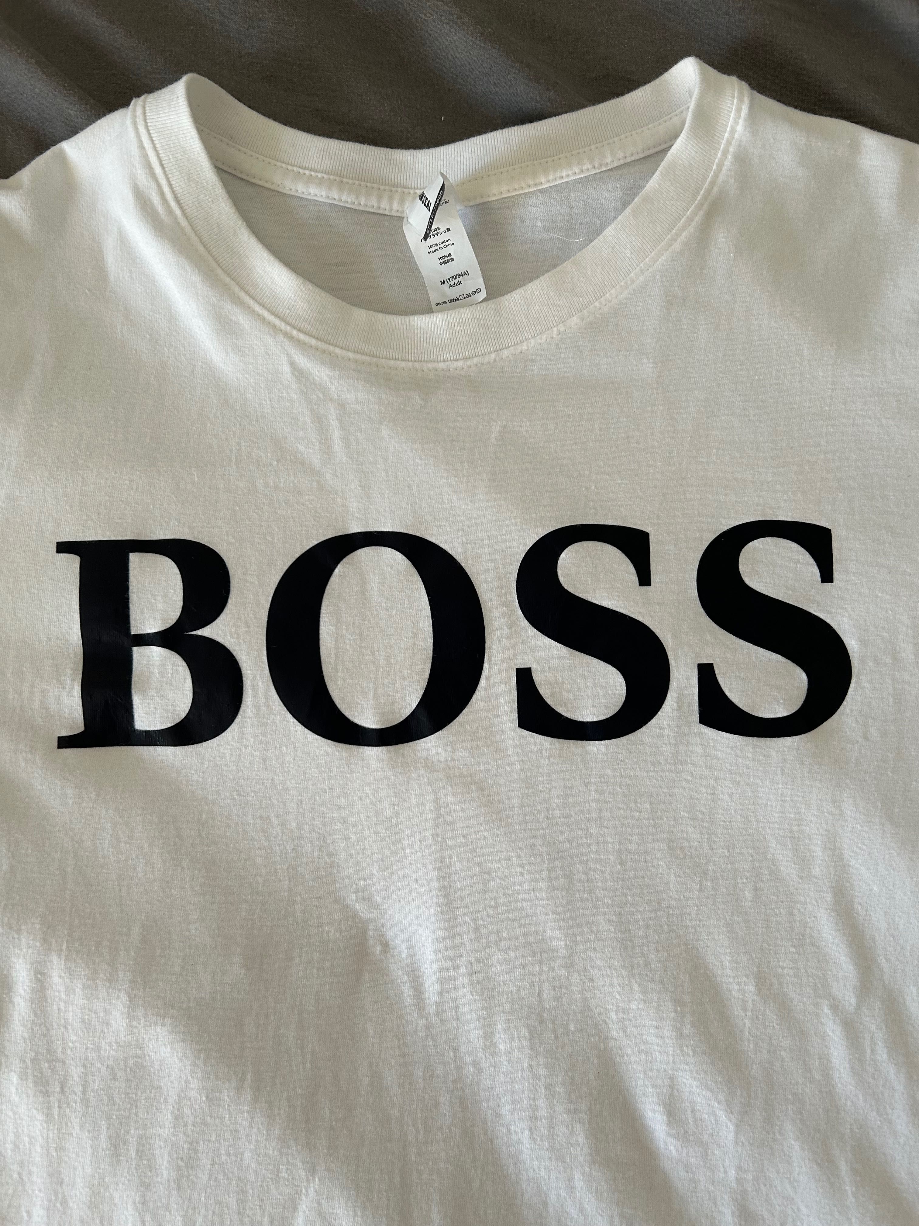 Футболка Unisex біла Boss розмір М