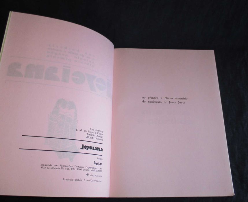 Livro Joyciana &etc 1982