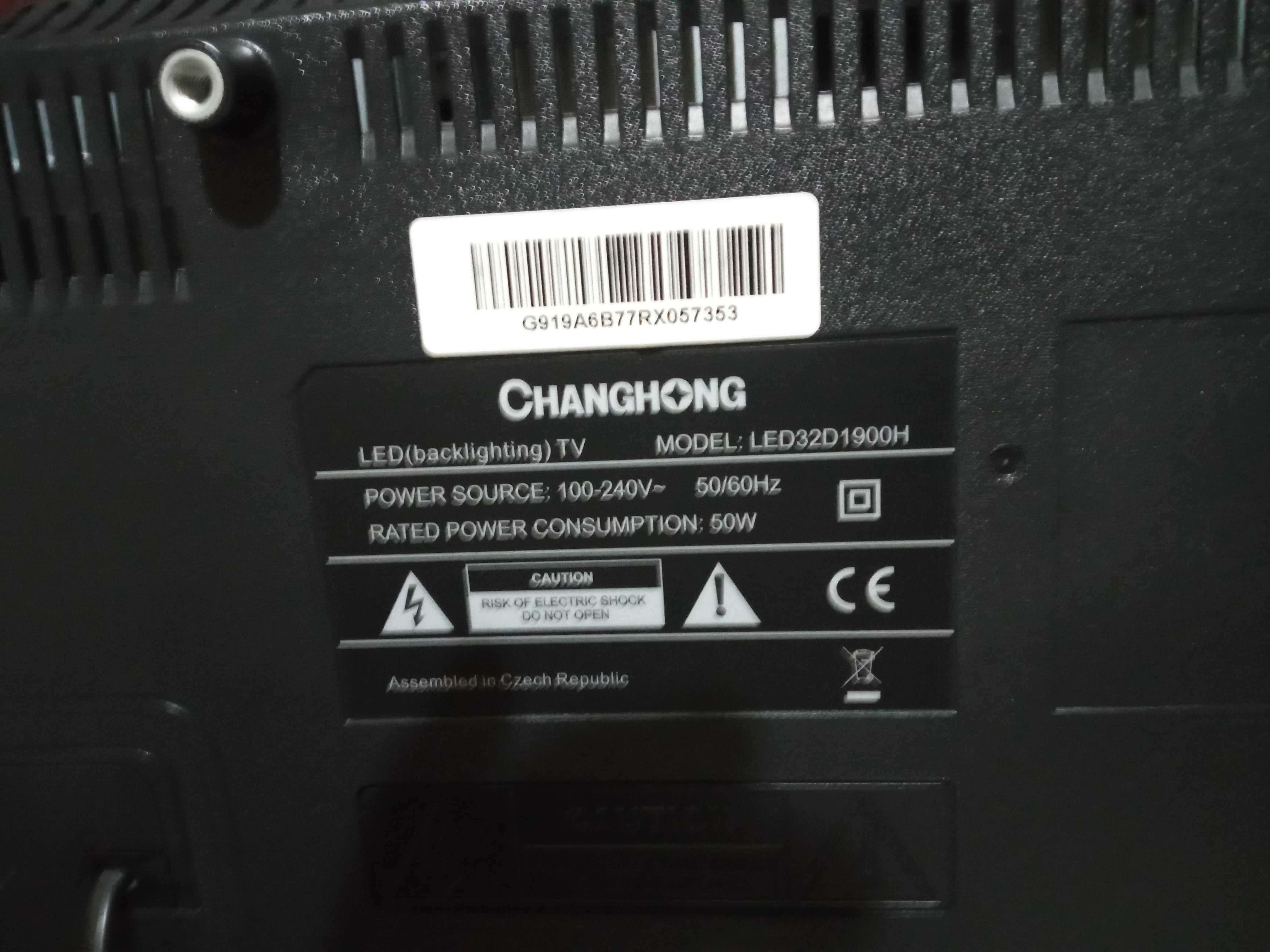 TV Led Hd CHANGONG, medidas na descrição