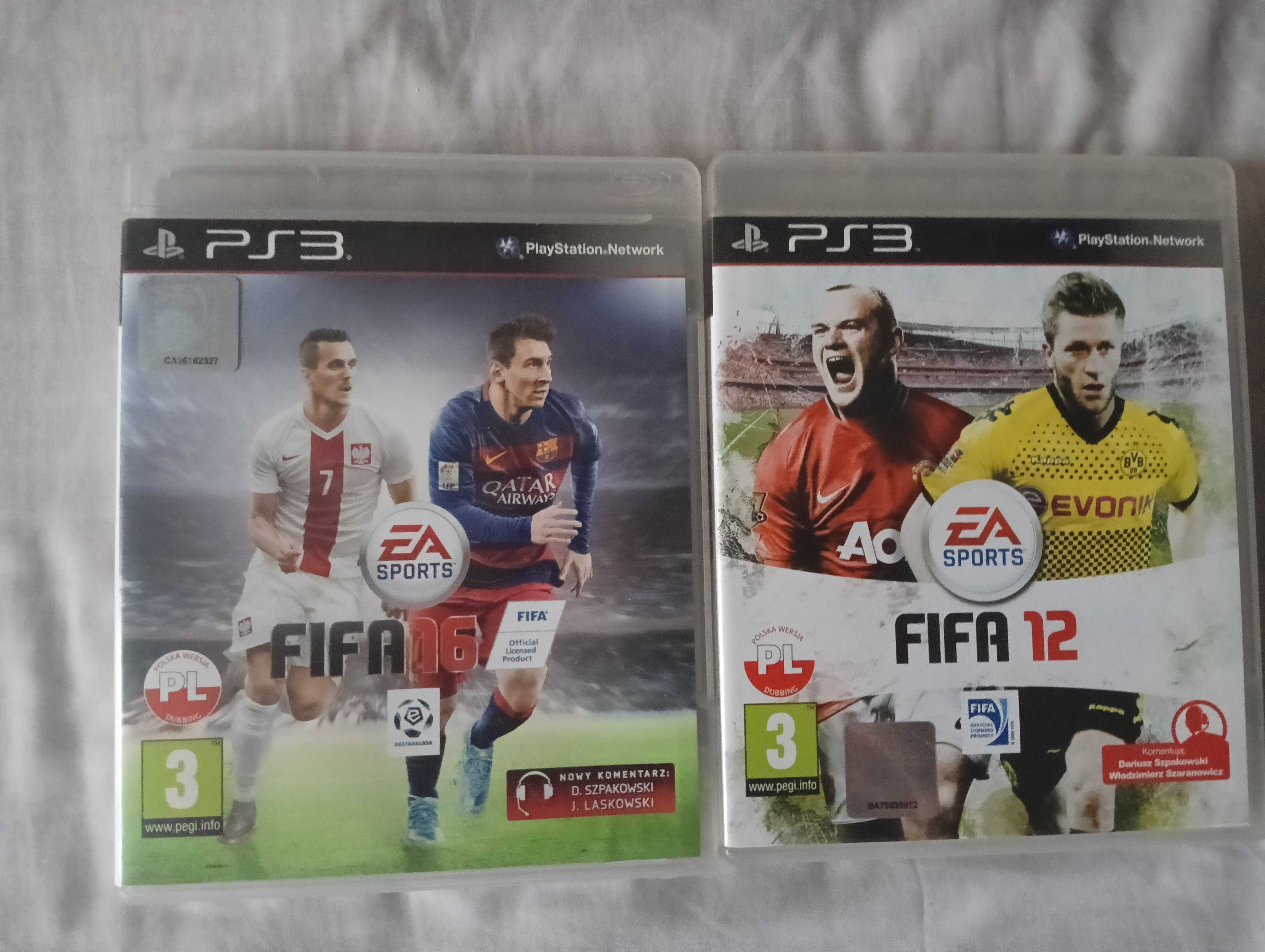 Fifa 16 PS3 PL + Fifa 12 PS3 PL komplet 2 gry PlayStation 3