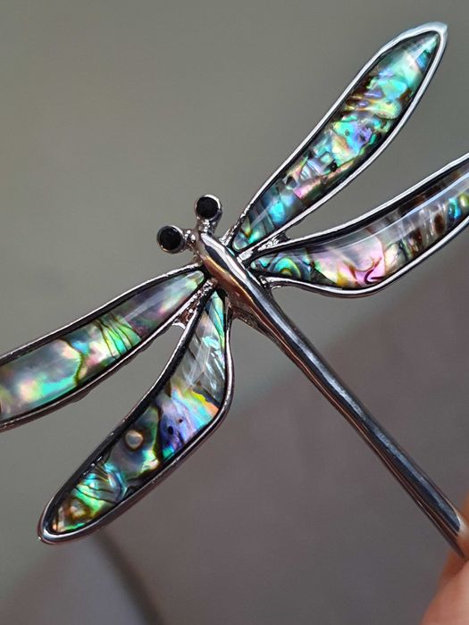 Dragonfly Brooch / Clip-on Brooch / Breast Pin with Shell64297800716034122