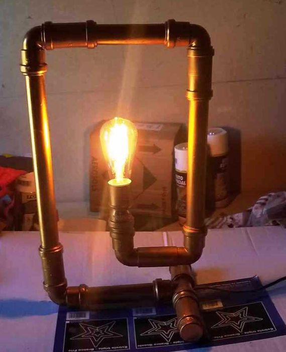 Candeeiro Rustico  em tubo PVC