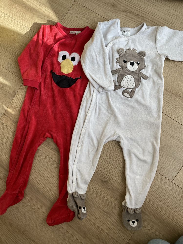 Pajacyki ze stópkami H&M 86