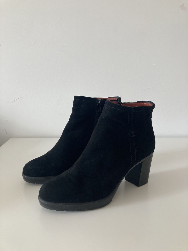 Botas vintage camurça preta t. 37