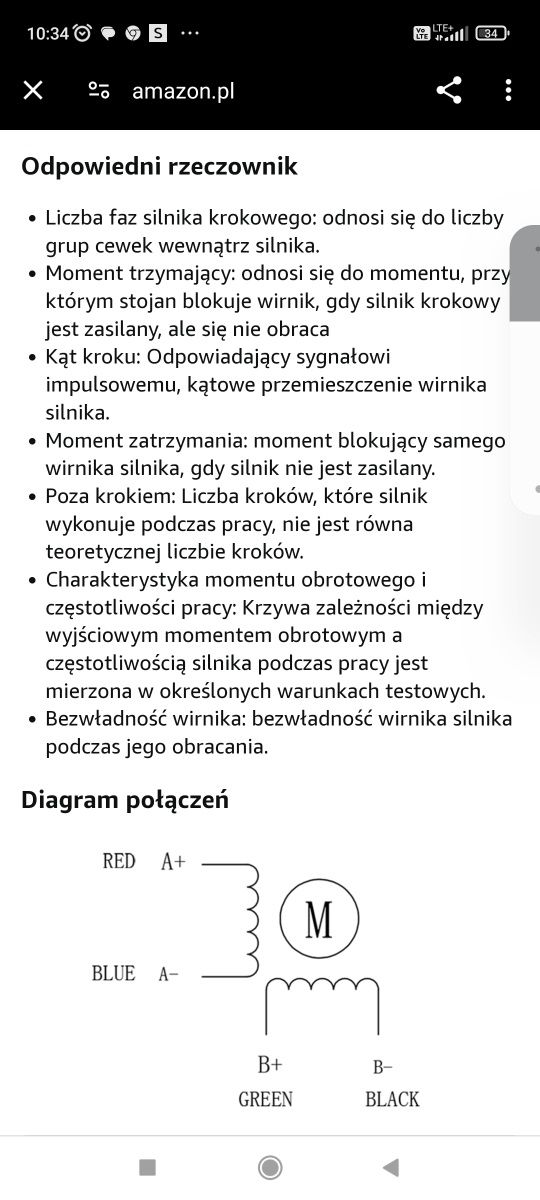Silnik krokowy do drukarki Cloudray Bema 17