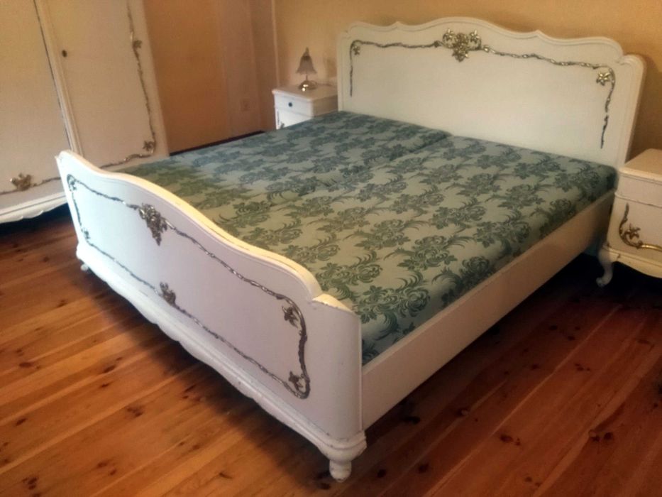 Zestaw MEBLI ANTYCZNYCH do sypialni pozłacanych styl Ludwik Staroć