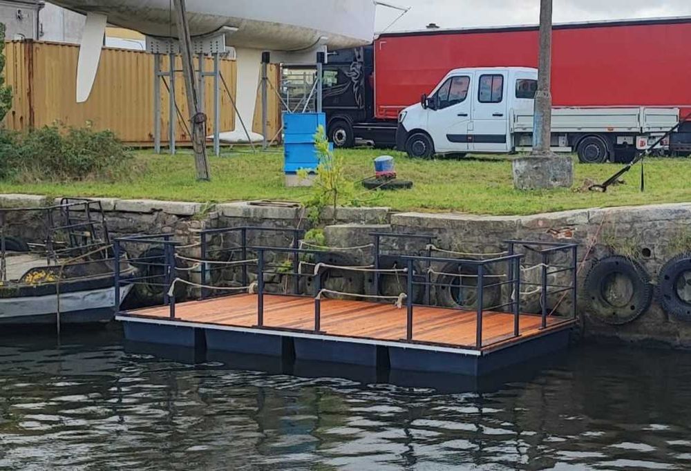 Platforma Pływająca Pomost Pływający Katamaran Taras Tratwa Działka