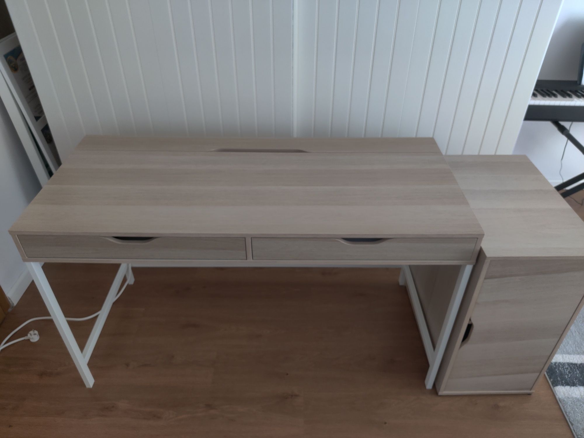 Biurko i szafka Alex Ikea dąb