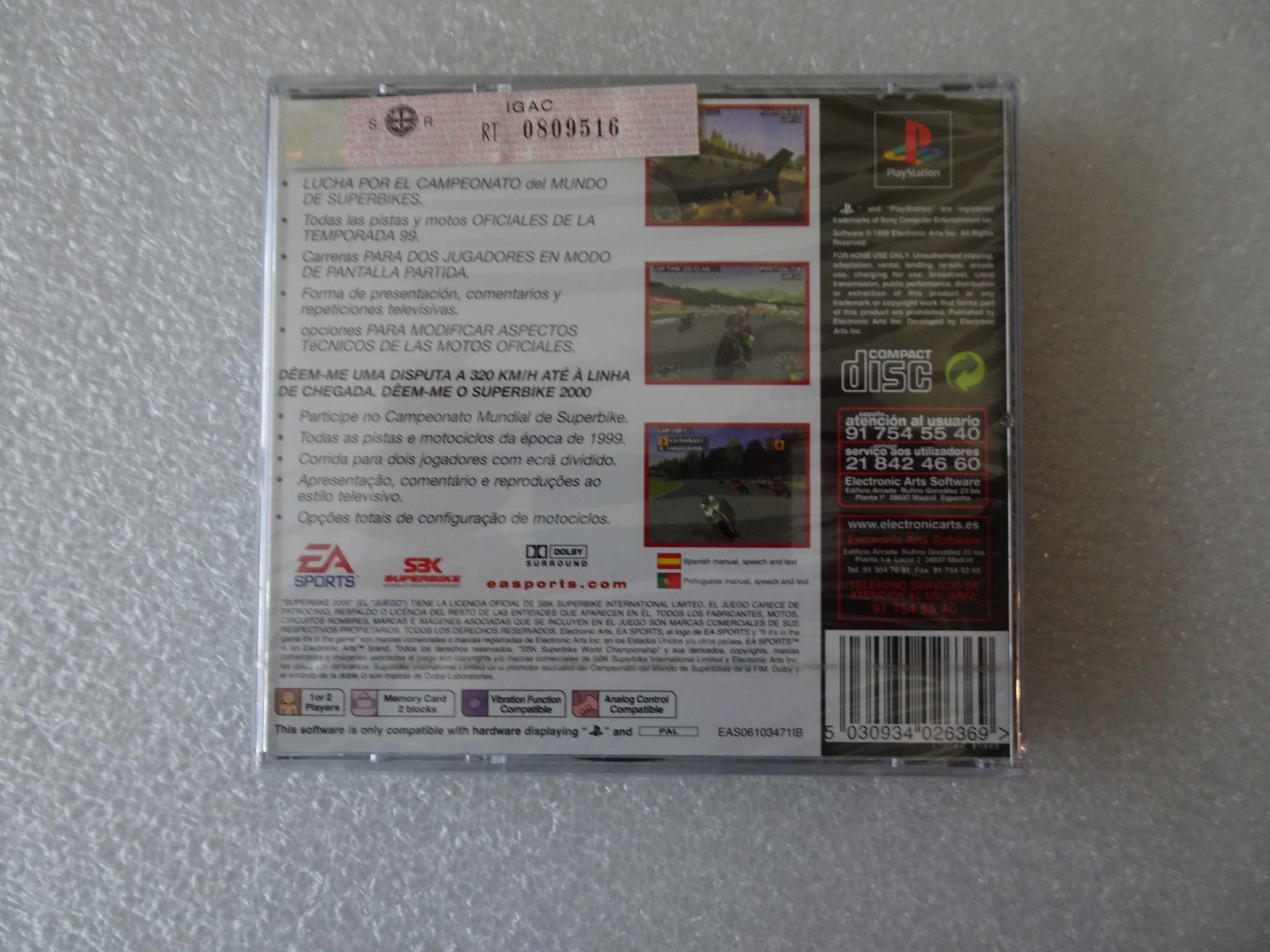 Jogo Playstation 1 - PS1 - Superbike 2000 - Selado