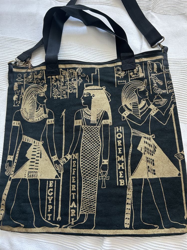 Duża oryginalna torba shopper egipski design