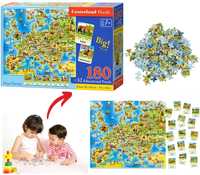 Puzzle dla dzieci Mapa Europy 180 elementów Prezent Puzzle Castorland