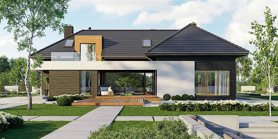 Projekt domu nowoczesnego HomeKONCEPT 13 L salon 110 m2