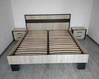 Ліжко двоспальне фабричне з незалежними ламелями в металевому каркасі