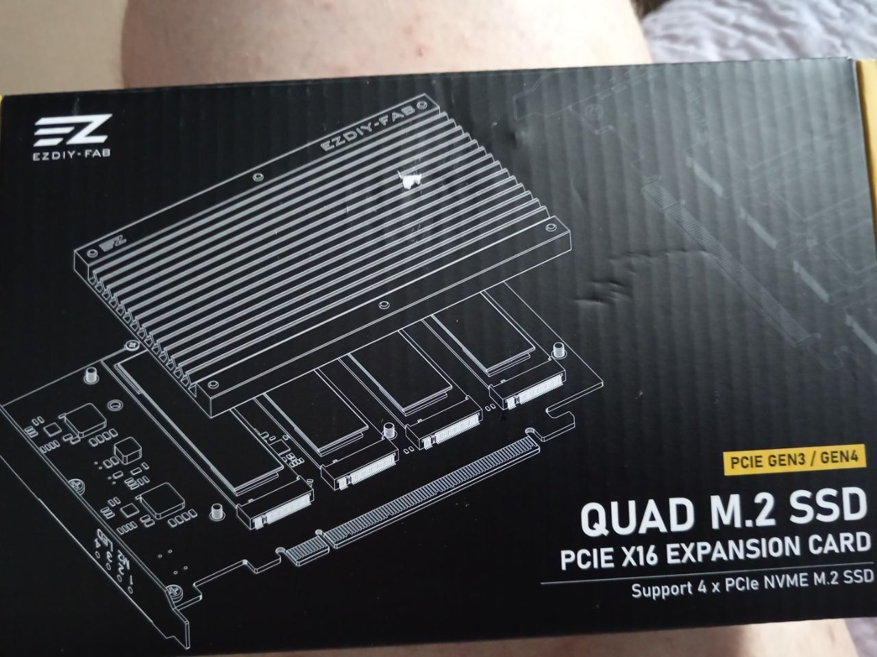 Карта расширения EZDIY-FAB QUAD M 2 SSD PCIE X16