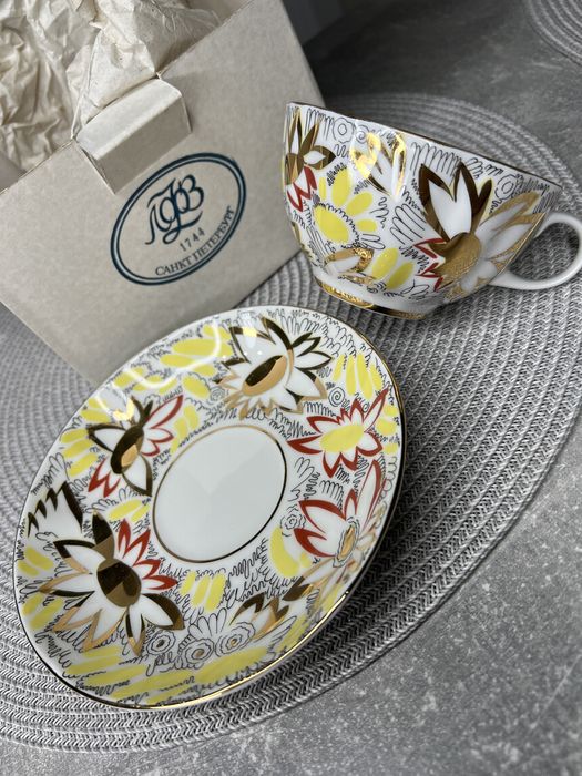 Чайная пара ЛФЗ золотые ромашки