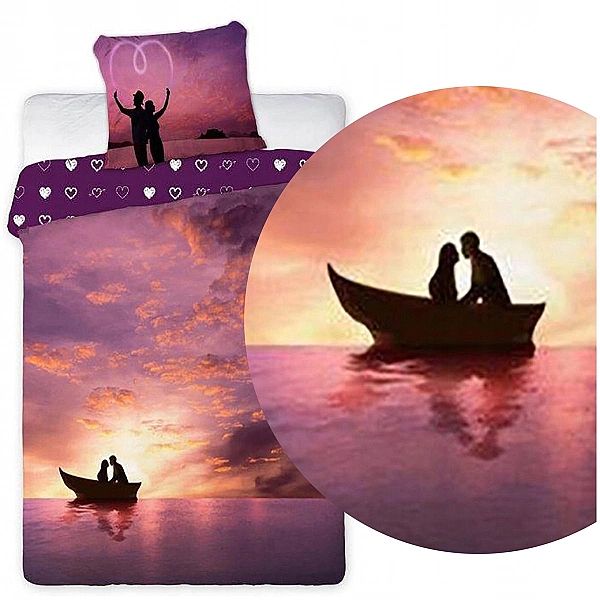 Pościel 160x200 poszewka 70x80 Bawełna Amore nr 004 komplet