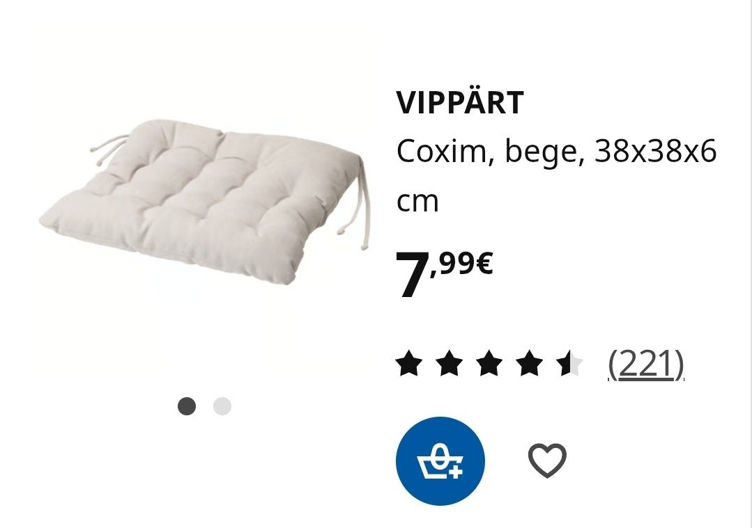 4 Almofadas coxins IKEA