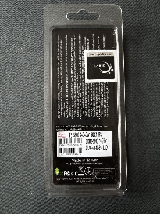 DDR5 G.Skill 16GB 5600 SODIMM - Super stan, do laptopa
