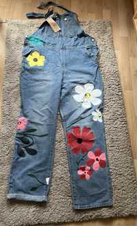 Ogrodniczki jeansowe damskie L/XL