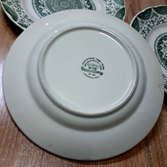 тарелка керамика ironstone tableware underglaze зеленые