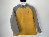 Sweat menino 130, amarelo com mangas raglã cinza