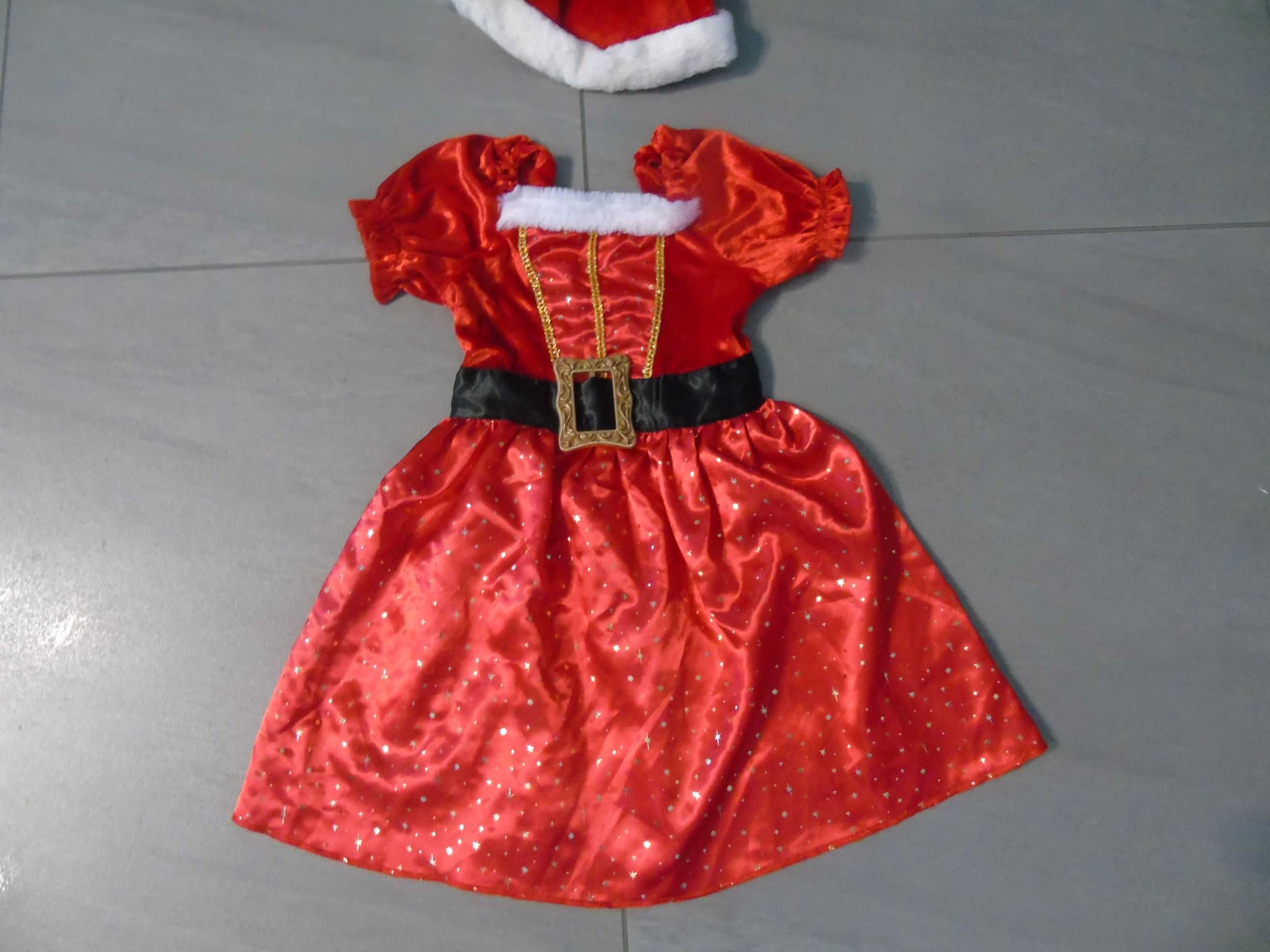 strój sukienka Mikołaj 3-4 lata
