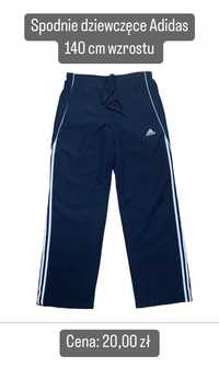 Spodnie dziewczęce sportowe czarne Adidas 10/12 lat 140 cm wzrostu