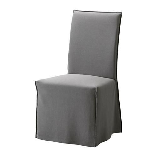 Ikea Henriksdal Pokrycie Krzesła Długie Risane Szary 503.016.37