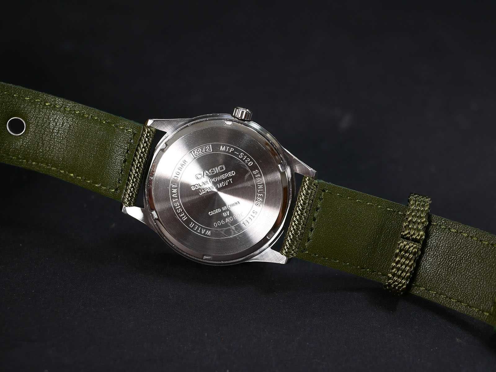 Годинник Casio MTP-S120L-3AV Solar Green. Новий з коробкою.