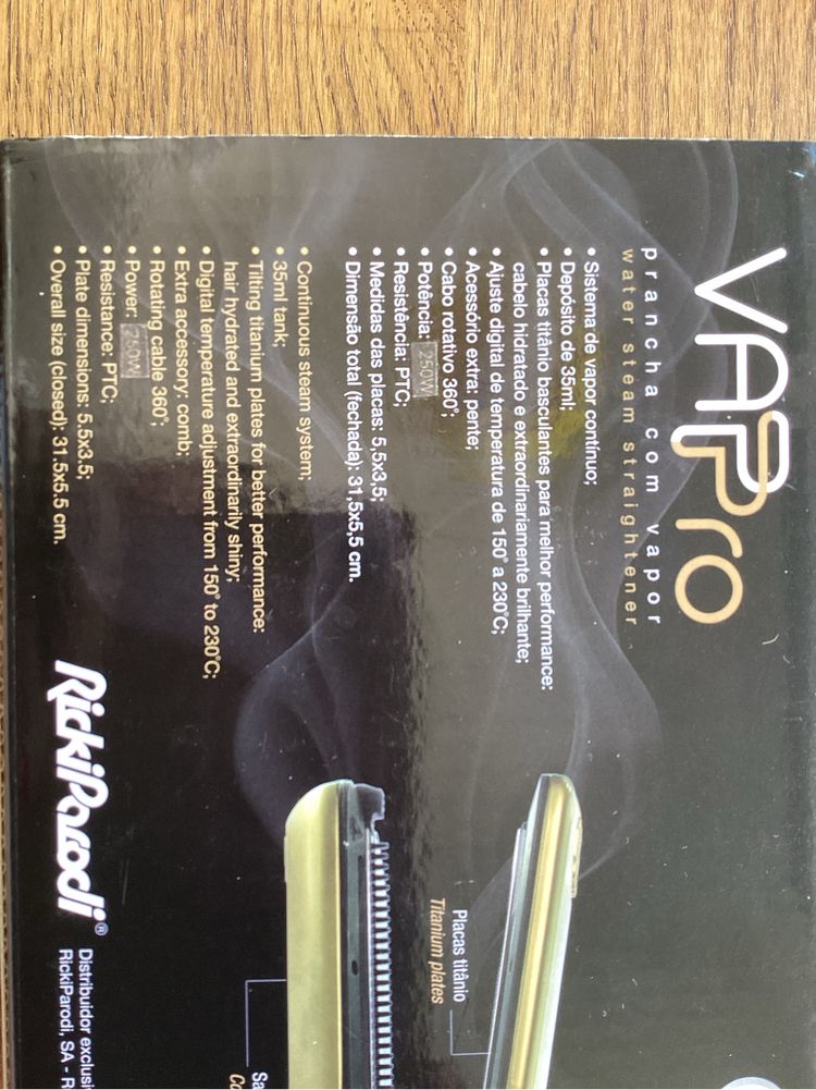 Prancha com vapor