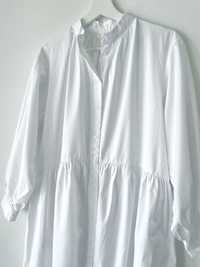 H&M Biała sukienka oversize 100% bawełna