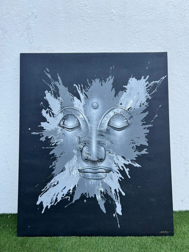 2 quadros pintados a mão