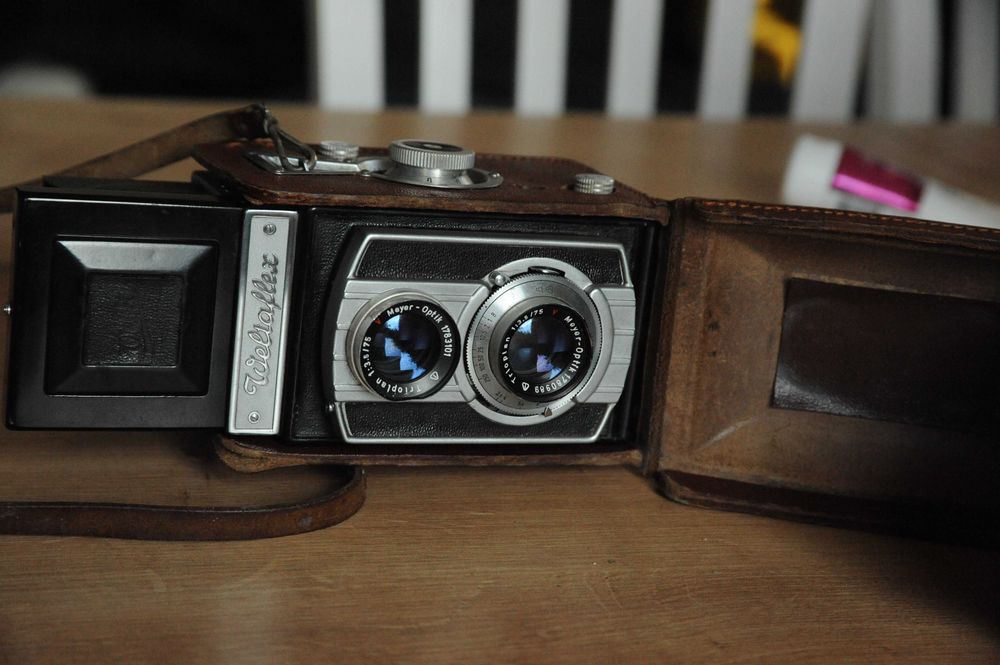 Weltaflex - ob. Trioplan 3,5/75- sprawny w futerale