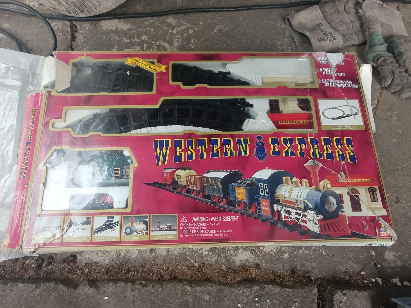 Kolejka western express zabawka PRL