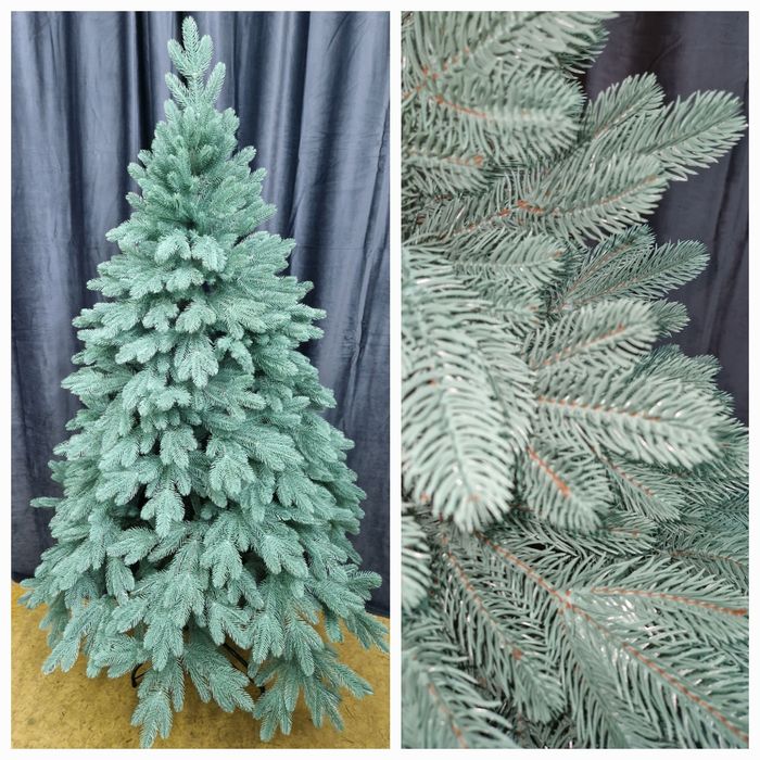 Ялинка штучна лита блакитна 1,8м Елка литая искусственная голубая 180