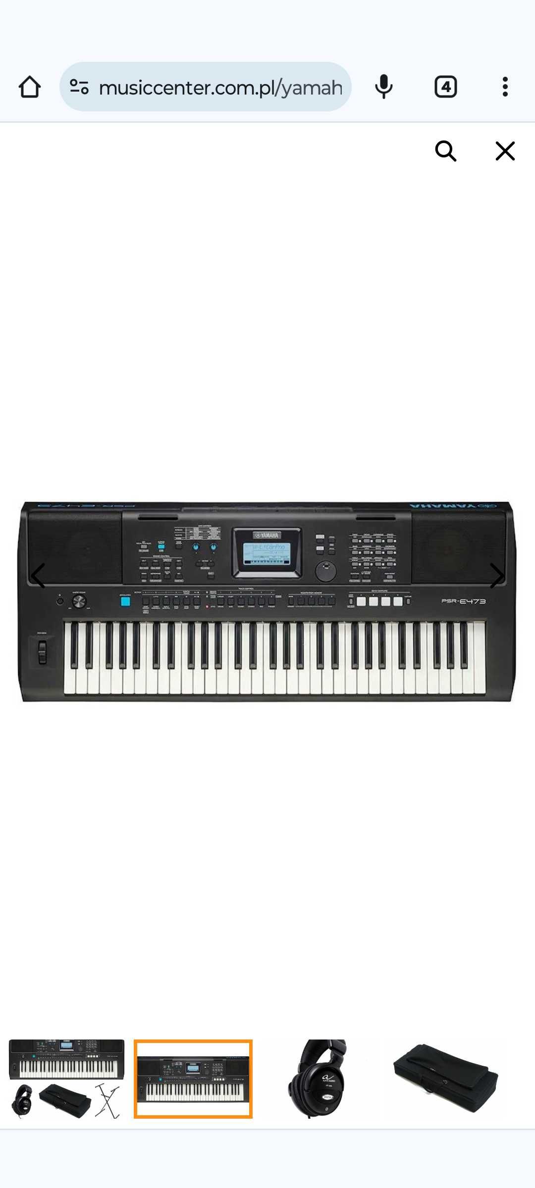 Yamaha psr-e473 keyboard jak nowy + torba + stojak