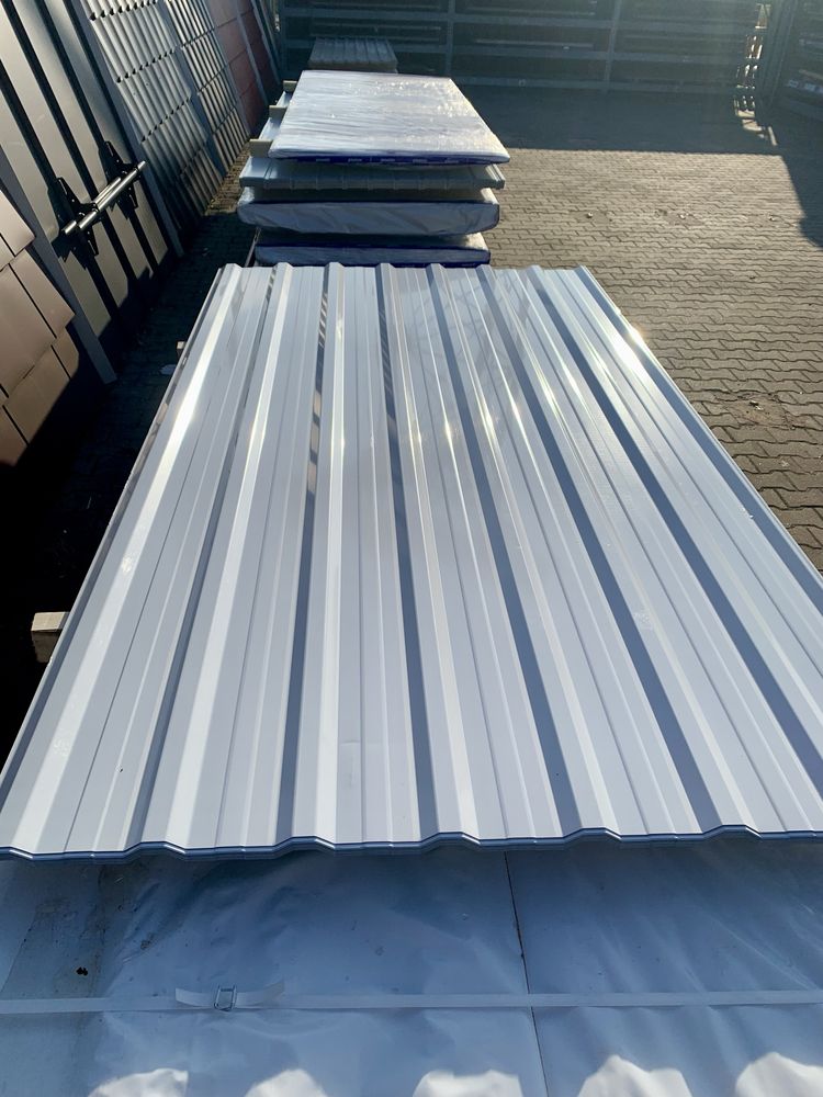 Blacha Trapezowa T18E grubość : 0,65 mm biała