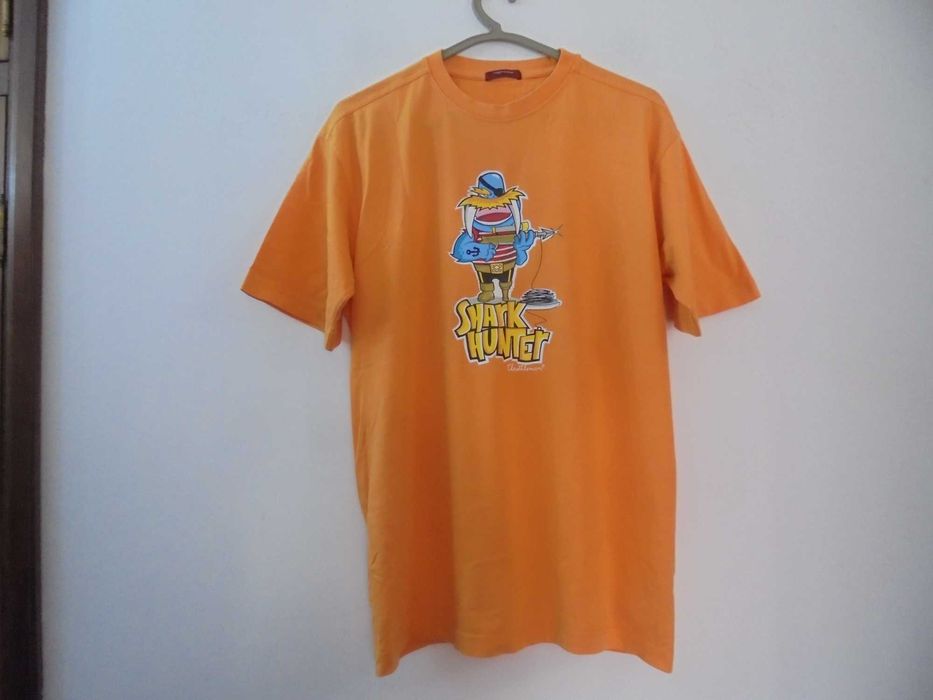 t-shirt de homem da marca THROTTLEMAN cor de laranja
