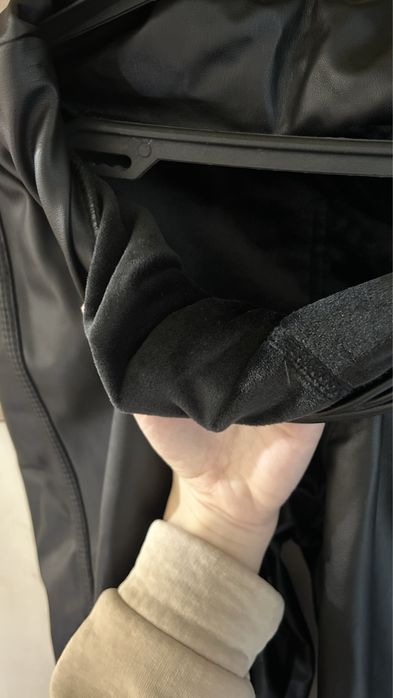 Штани з еко-шкіри з теплою підкладкою. Теплі