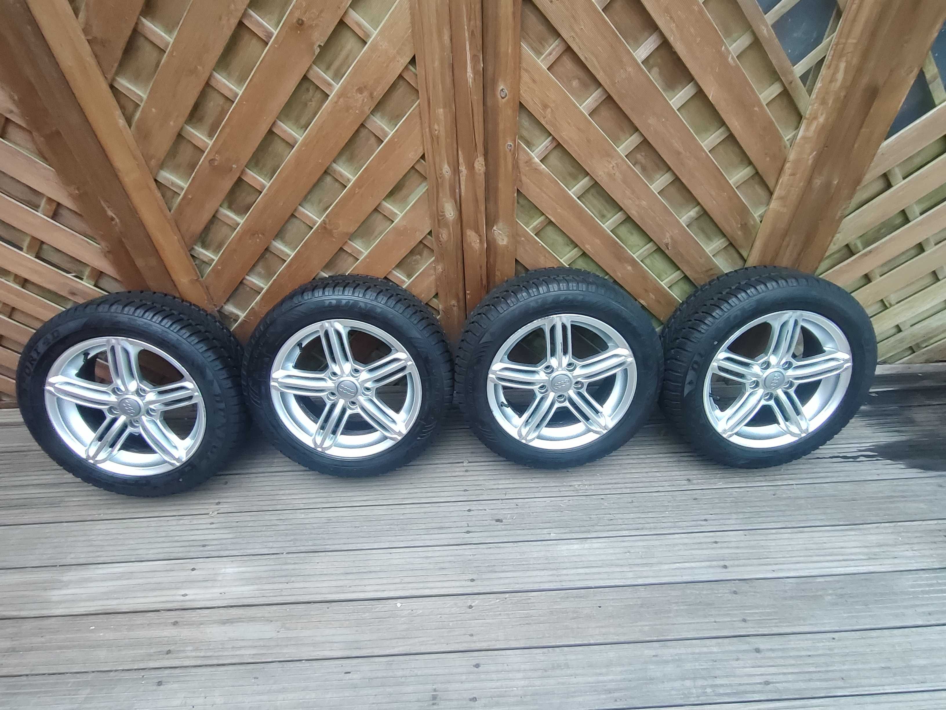 ALUFELGI 16 AUDI 5X112 Z OPONAMI zimowymi Bierznik 8mm!!