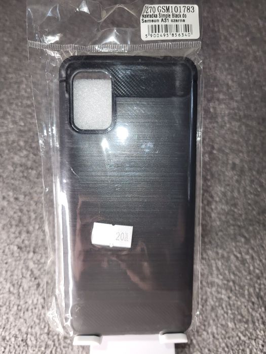Etui Samsung A31 - czarny carbon