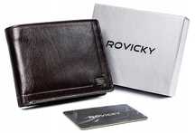 skórzany portfel męski z systemem rfid - rovicky