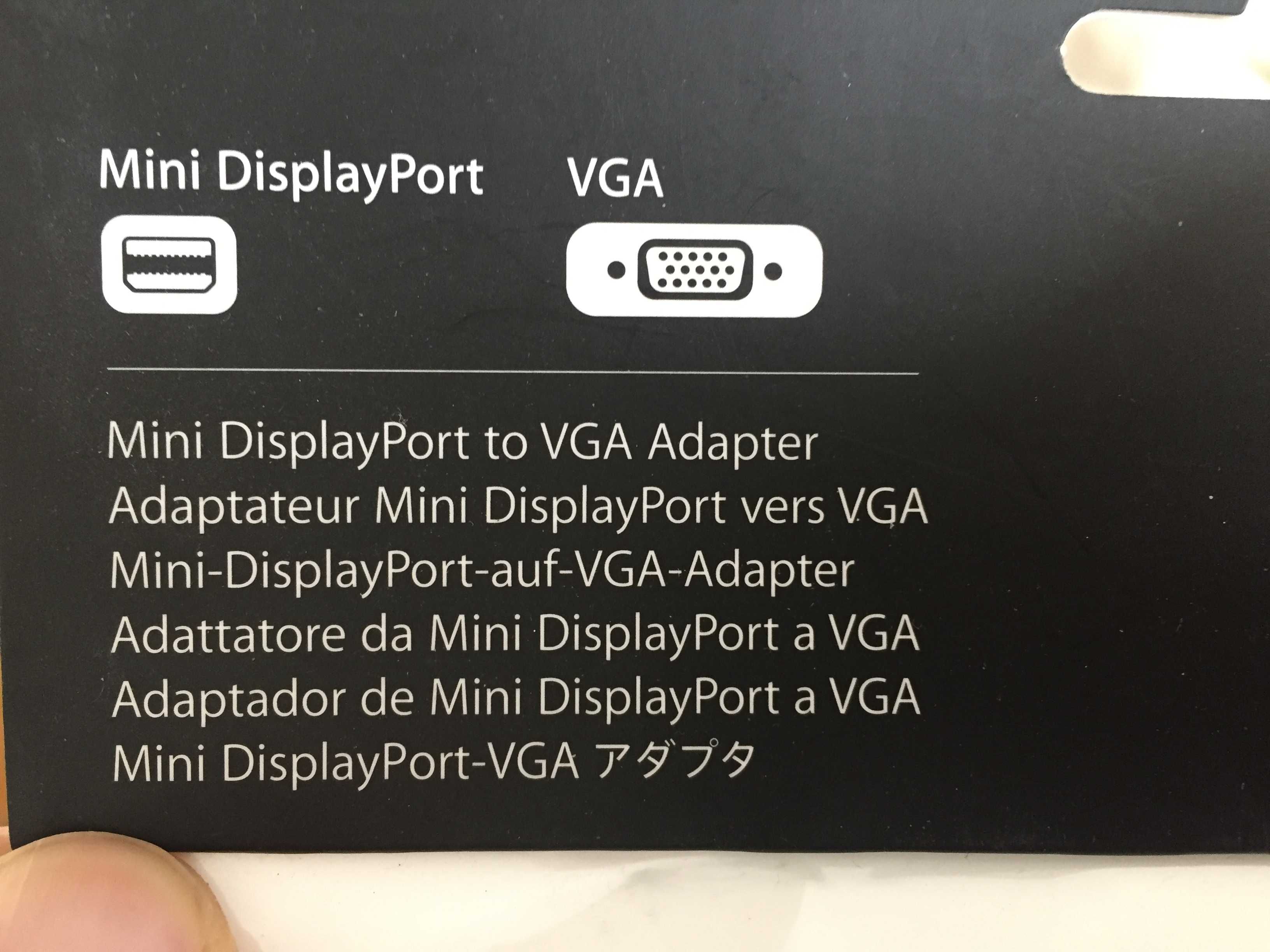 Apple adapter mini display port to VGA oryginalny nowy zapakowany