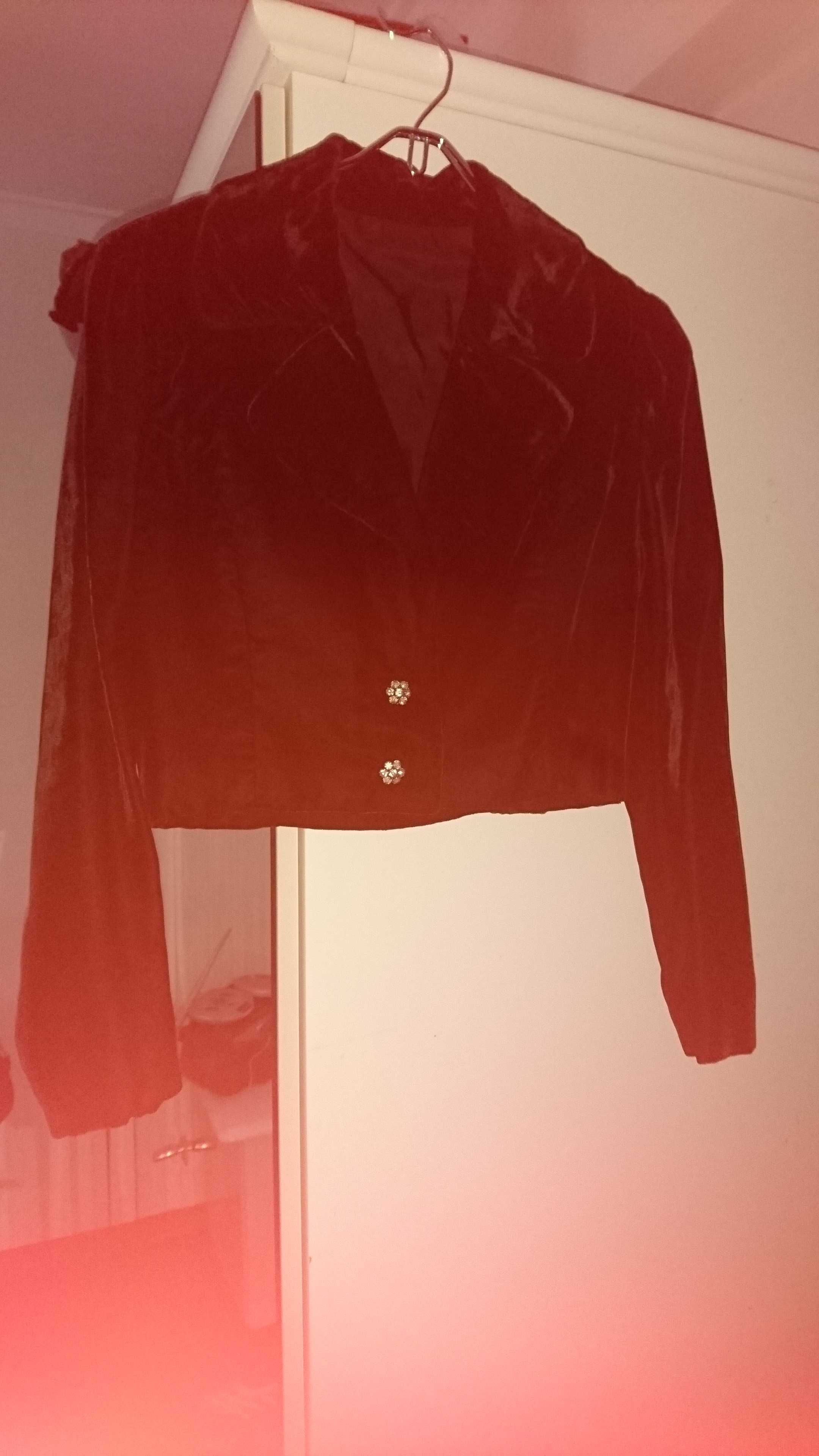 Jaqueta de veludo preto